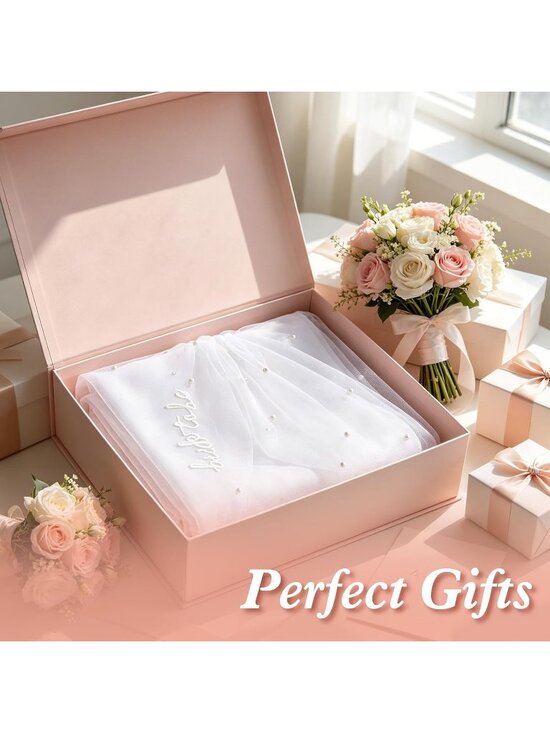 Women\'s Bow White Tulle Polyester Embroidered Bride To Be Veil Hair Clip main image 5